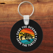 Rettet die Ozeane rettet die Schildkröten Schlüsselanhänger (Vorderseite)