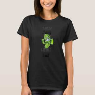 Rettet die Pflanzen esst mehr Fleisch Anti Vegan T-Shirt
