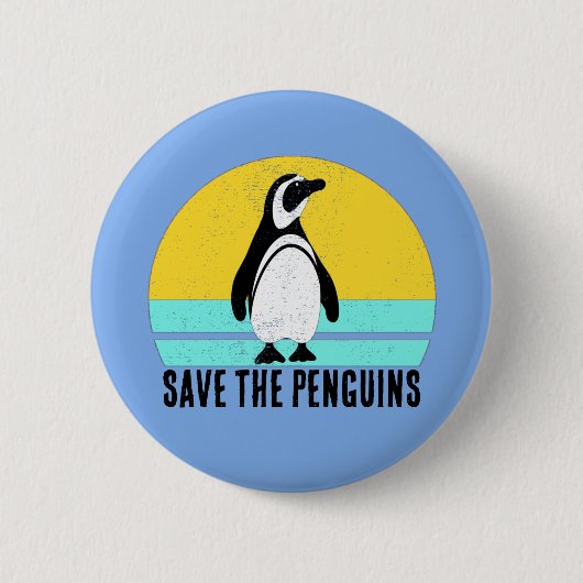 Rettet die Pinguine Button (Vorderseite)