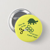 Rettet die Schildkröten Schneide Sechserpack Ringe Button (Vorne & Hinten)