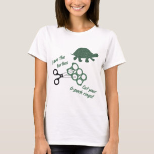 Rettet die Schildkröten Schneide Sechserpack Ringe T-Shirt
