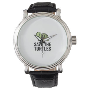Rettet die Schildkröten Vintage-Schildkrötenschutz Armbanduhr