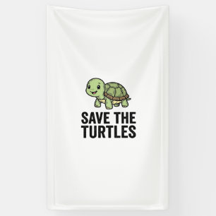 Rettet die Schildkröten Vintage-Schildkrötenschutz Banner