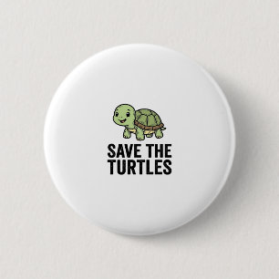 Rettet die Schildkröten Vintage Schildkrötenschutz Button
