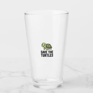 Rettet die Schildkröten Vintage Schildkrötenschutz Glas