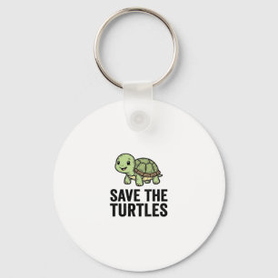 Rettet die Schildkröten Vintage Schildkrötenschutz Schlüsselanhänger