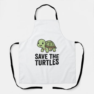 Rettet die Schildkröten Vintage Schildkrötenschutz Schürze