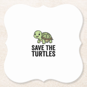 Rettet die Schildkröten Vintage-Schildkrötenschutz Untersetzer