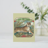 Rettet die Tiger Postkarte (Stehend Vorderseite)