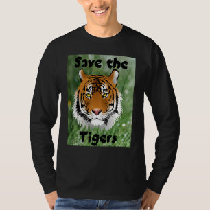 Rettet Die Tiger Tiererhaltung Gefährdete Arte T-Shirt