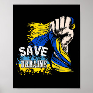 Rettet die Ukraine Wir stehen hinter der Ukraine U Poster