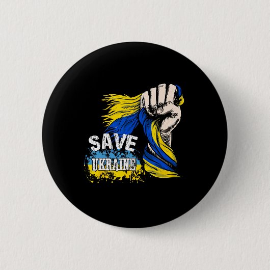 Rettet die Ukraine Wir stehen mit der Ukraine Unte Button (Vorderseite)