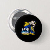 Rettet die Ukraine Wir stehen mit der Ukraine Unte Button (Vorne & Hinten)