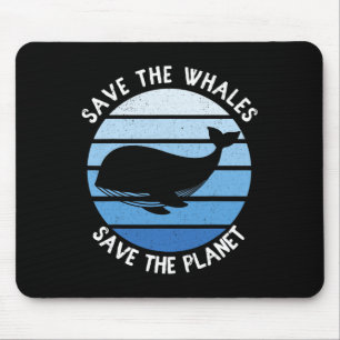 Rettet die Wale Rettet den Planeten Vintage Rettet Mousepad