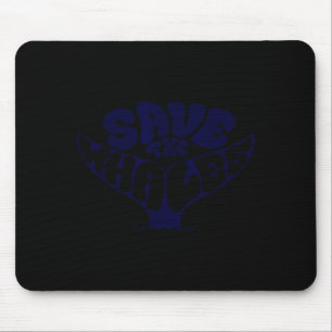 Rettet die Wale Vintage Retro Umweltschützer Mousepad