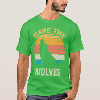 Rettet die Wölfe Tierschutz-Aktivist Geschenk Wolf T-Shirt