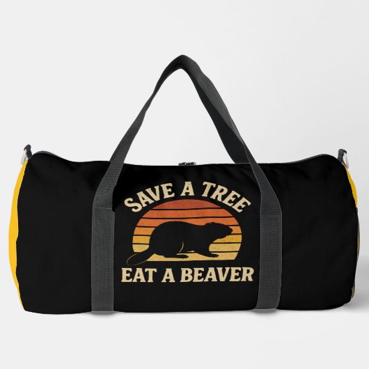 Rettet einen Baum, esst einen Biber Duffle Bag (Vorderseite)