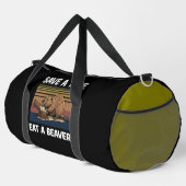 Rettet einen Baum, esst einen Biber Duffle Bag (Rechte Ecke)