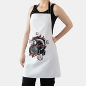 Rettet einen Pferdereiten auf einem Cowboy Schürze (InSitu)