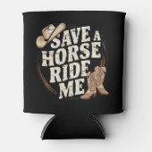Rettet einen Pferdereiten-Rad Me Funny Cowboy West Dosenkühler (Vorderseite)