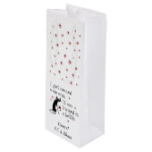 Rettet etwas Wein Funny Zitat Katze Geschenktüte Für Weinflaschen (Vorderseite Schrägansicht)