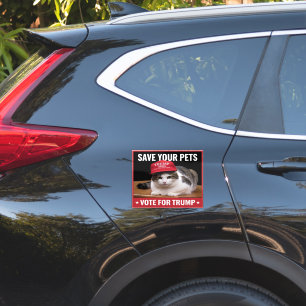 Rettet eure Haustiere Stimmt für Trump US-Wahl Zit Aufkleber