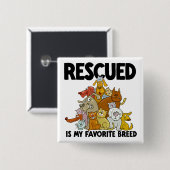 Rettet Hund und Katze ist meine Lieblingszucht Button (Vorne & Hinten)