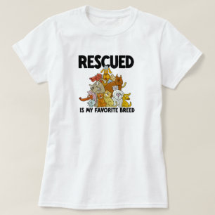 Rettet Hund und Katze ist meine Lieblingszucht T-Shirt