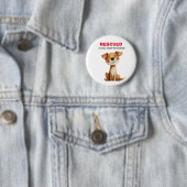 Rettet ist mein Lieblingshunddesign Button (Beispiel)