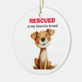 Rettet ist mein Lieblingshunddesign Keramik Ornament (Links)