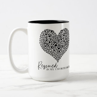 Rettet ist meine Lieblingsrasse - Kaffee Tasse/Tas Zweifarbige Tasse