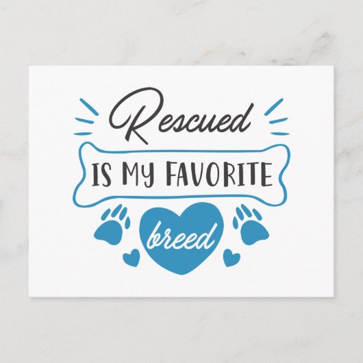 Rettet ist meine Lieblingsrasse Postkarte (Vorderseite)