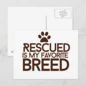 Rettet ist meine Lieblingsrasse Postkarte (Vorne/Hinten)