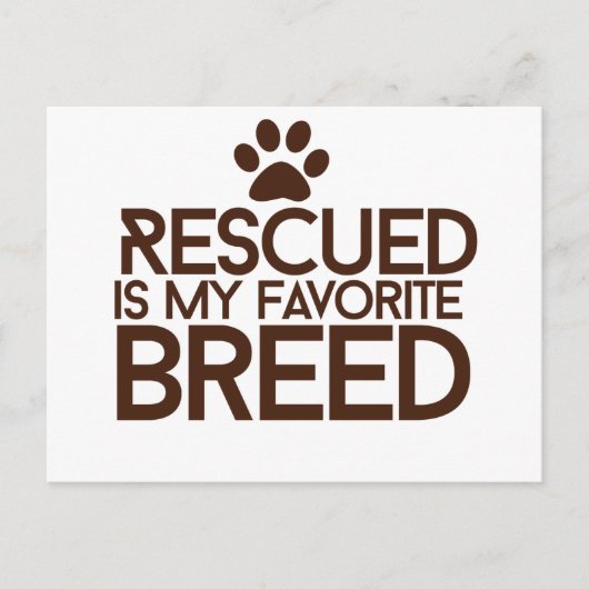 Rettet ist meine Lieblingsrasse Postkarte (Vorderseite)