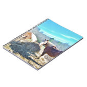 Rettet Pferde, die Heu essen Notizblock (Linke Seite)