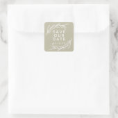 Rettet unser Date Lorbeerblätter Quadratischer Aufkleber (Tasche)