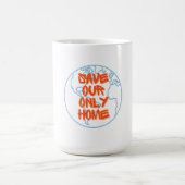 Rettet unser einziges Zuhause Kaffeetasse (Mittel)