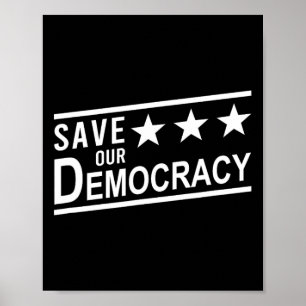 Rettet unsere Demokratie Anti-Trump-Protest  Poster