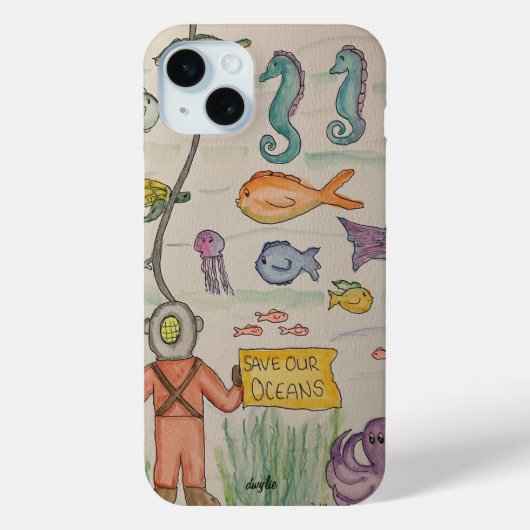 Rettet unsere Ozeane Case-Mate iPhone Hülle (Rückseite)