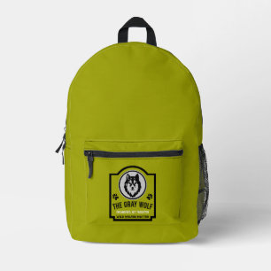 Rettet unsere Wölfe Wildtierschutz Bedruckter Rucksack