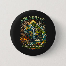 Rettet unseren Planeten Button