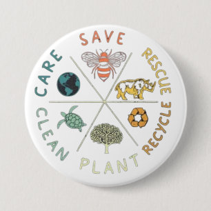 🌎💚 Rettet unseren Planeten 🌿 Button