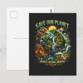 Rettet unseren Planeten Postkarte (Vorne/Hinten)