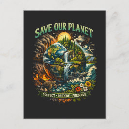 Rettet unseren Planeten Postkarte