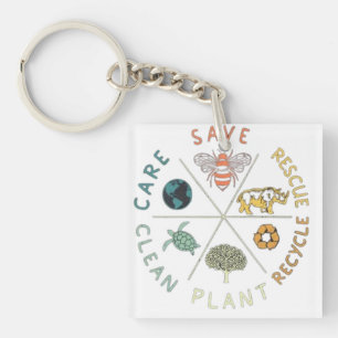 🌎💚 Rettet unseren Planeten 🌿 Schlüsselanhänger