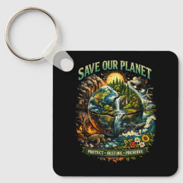Rettet unseren Planeten Schlüsselanhänger