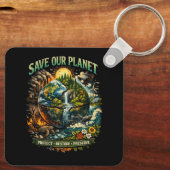 Rettet unseren Planeten Schlüsselanhänger (Rückseite)