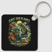 Rettet unseren Planeten Schlüsselanhänger (Rückseite)