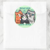 Rettet/Unterschlupf Runder Aufkleber (Tasche)