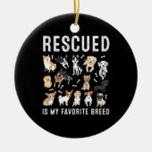 Rettet werden meine Lieblingshunde der Niedlichen  Keramik Ornament (Vorne)